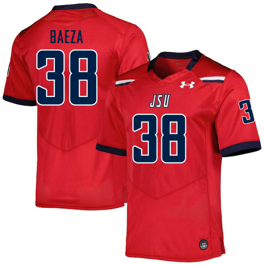 Jackson State Tigers #38 Gerardo Baeza College Football Jerseys,Uniforms-Red